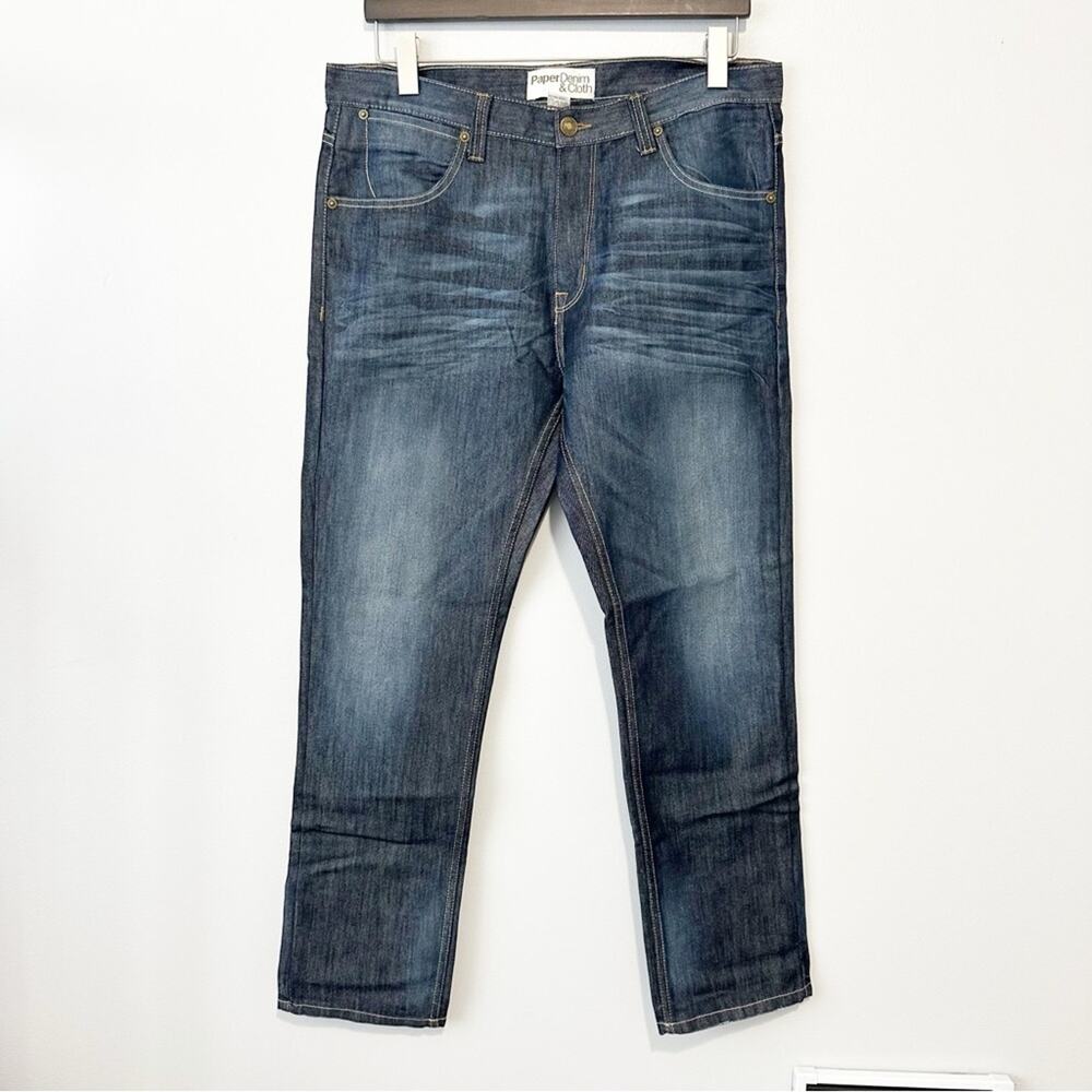 Paper Denim & Cloth straight leg jeans men’s size 36x32 blue denim